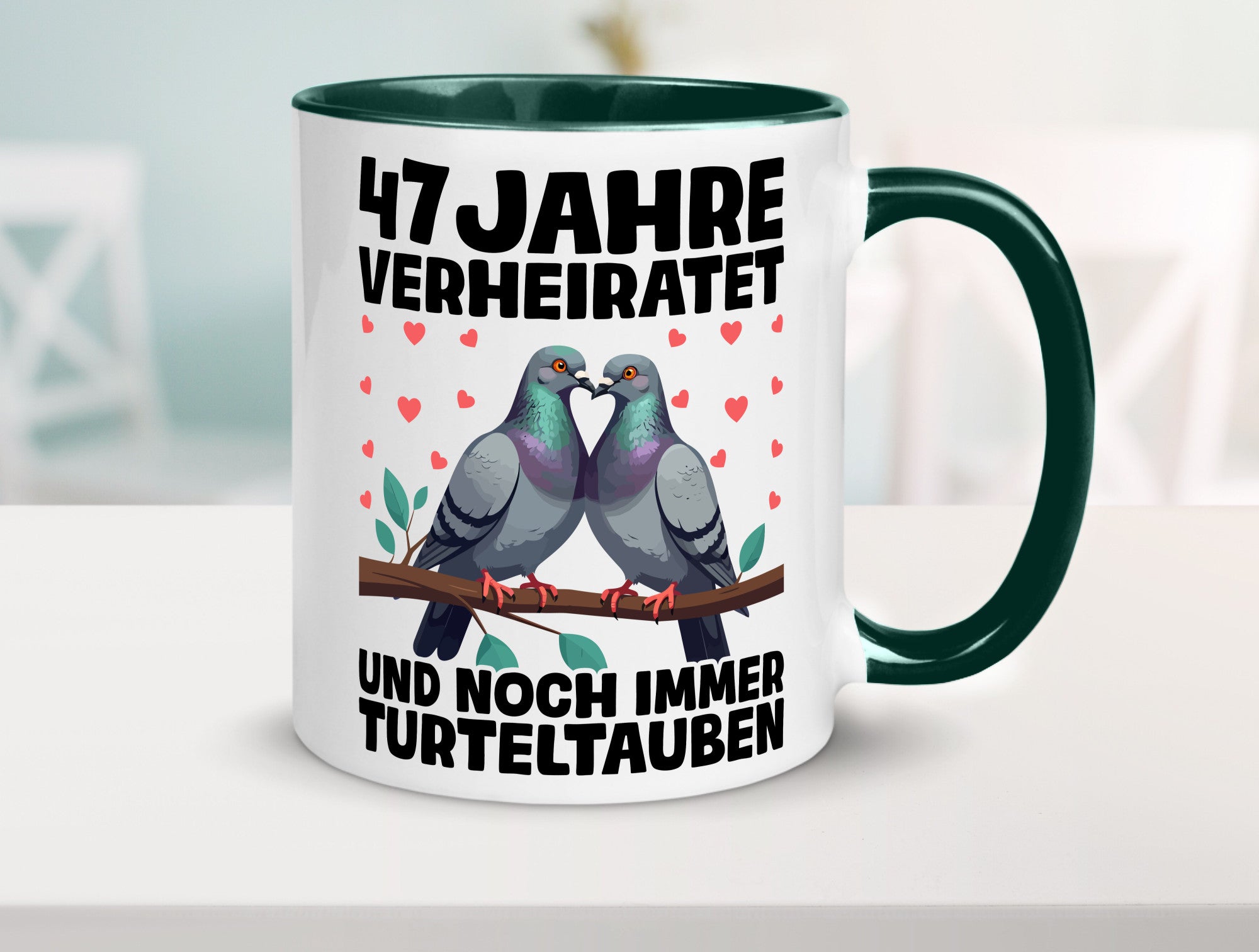 47 Jahre verheiratet | Turteltauben Ehe Ehepaar Humor Geschenkidee Tasse