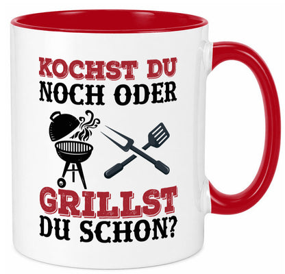 Grillst du schon? | Spruch Tasse Grillen Männer Geschenkidee Humor