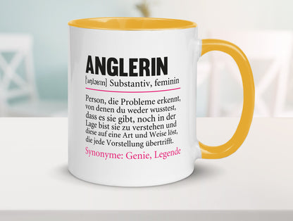 Anglerin | Spruch Angeln Fischerin Beruf Humor Arbeit Kollegen Büro