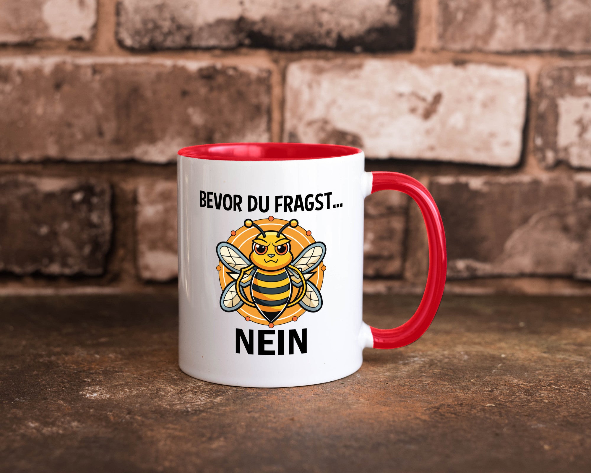 Bevor du fragst... Nein | Hummeln v2 lustig Humor Geschenkidee Geschenk Tasse