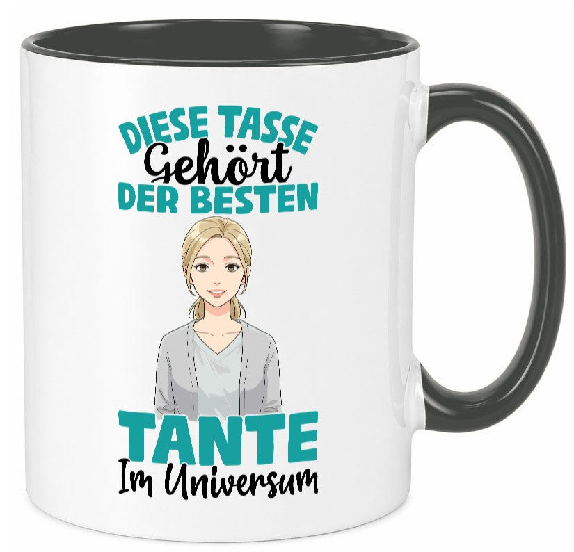 Im Universum: Tante | Nichte Schwester Familie lustig Geschenkidee Geschenk Tasse