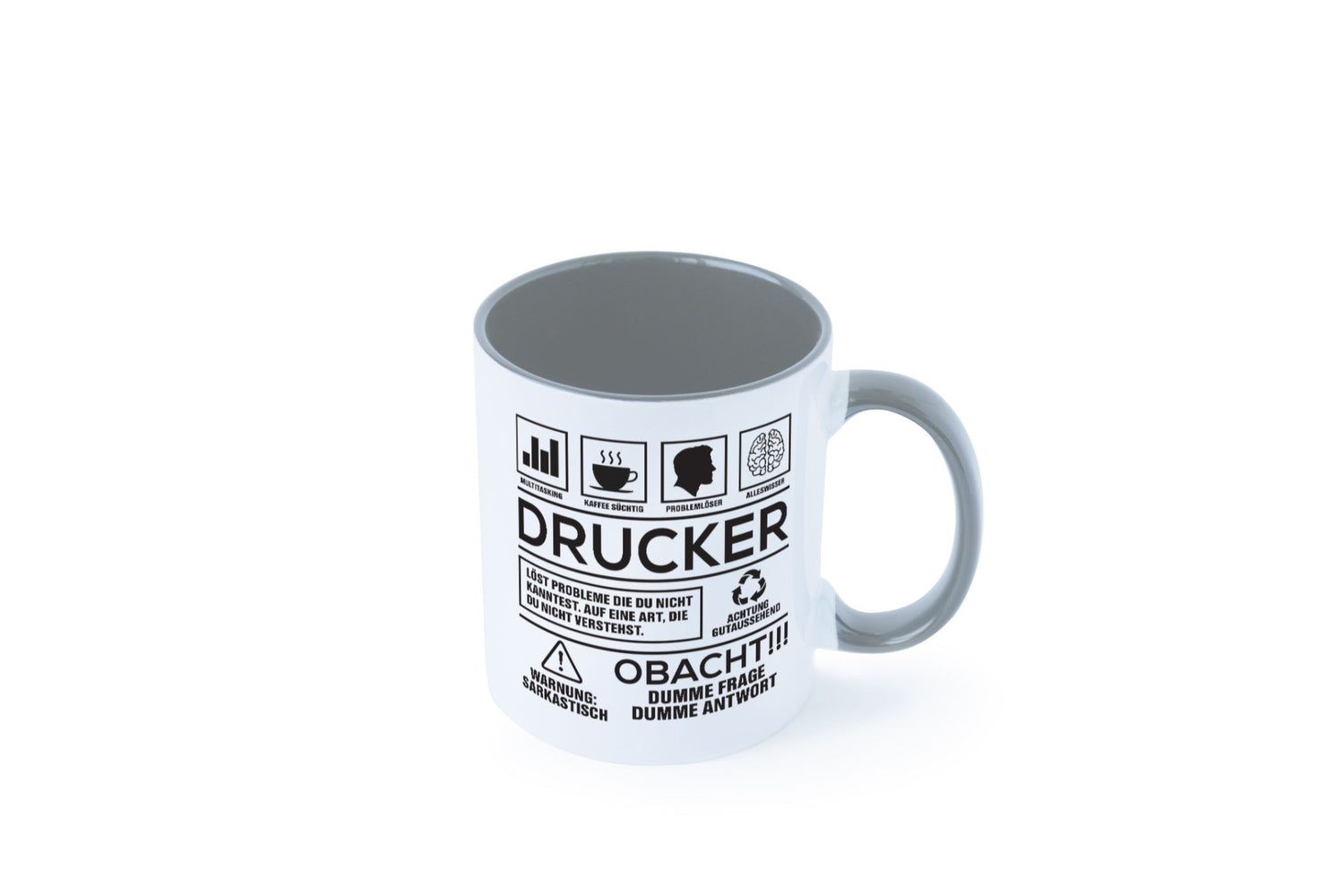 Achtung Probleme Drucker | Druckerei Print Medien Humor Geschenkidee Tasse