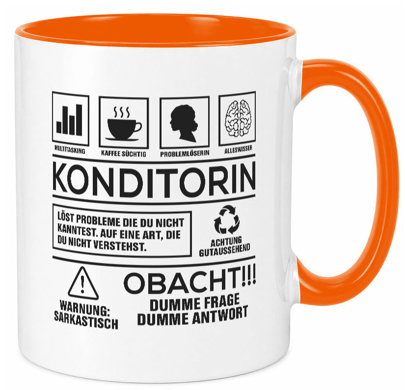 Achtung Probleme Konditorin | Konditorei lustiger Spruch Geschenk Humor