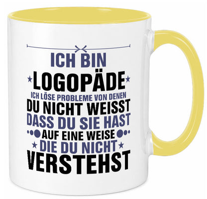 Löse Probleme: Logopäde | Sprachtherapie v2 Geschenkidee Humor Tasse
