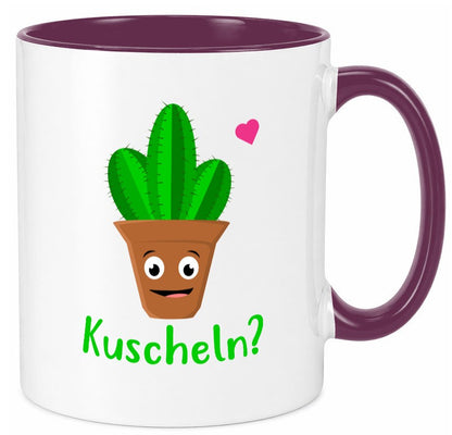 Kuscheln? | lustige Tasse Kaktus Motiv Humor lustig Geschenkidee Geschenk