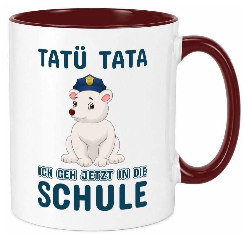 Polizei Eisbär | Tatü Tata Einschulung Tasse Schule lustig Humor Geschenkidee