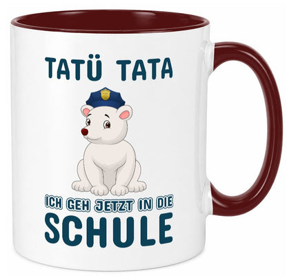 Polizei Eisbär | Tatü Tata Einschulung Tasse Schule lustig Humor Geschenkidee