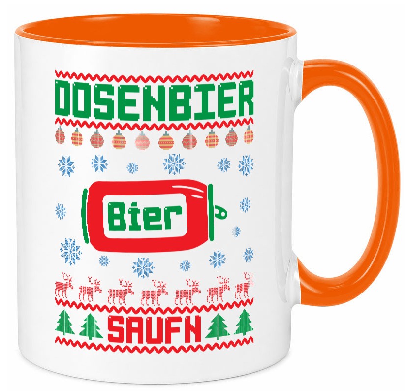 Dosenbier Saufn | Ugly Christmas Weihnachten Humor Geschenkidee Tasse
