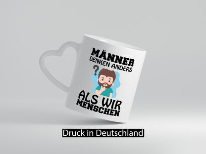 Männer denken anders Geschenkidee Humor Tasse