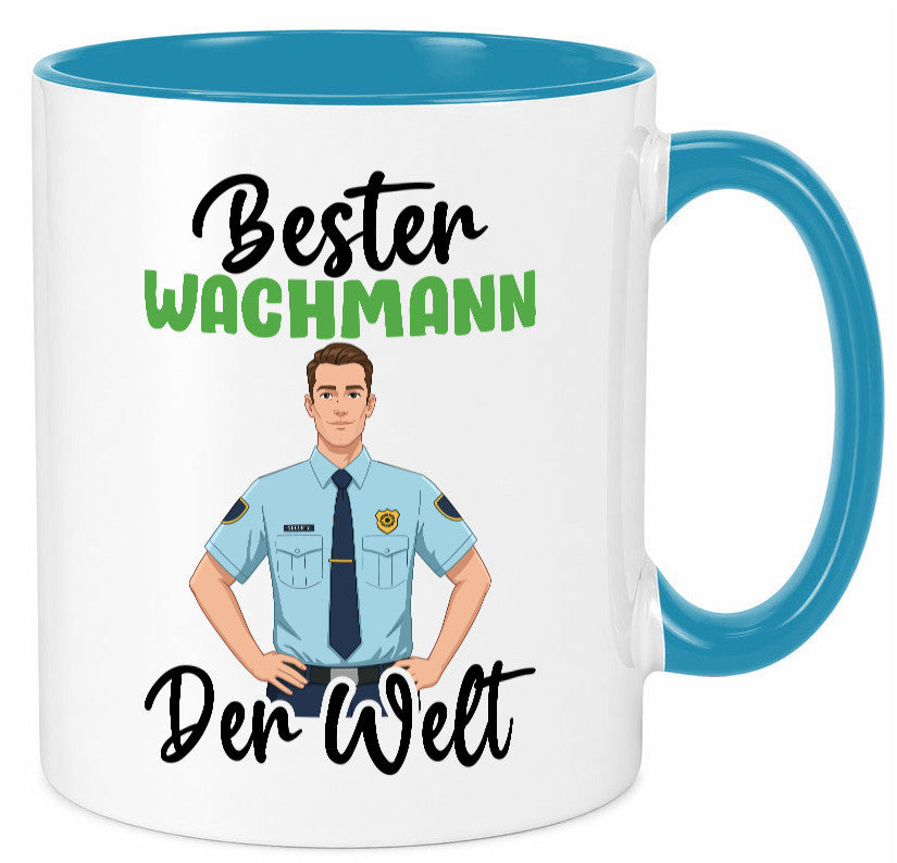 Bester Wachmann | Wachpersonal Nachtwächter v2 Geschenk Humor Geschenkidee Tasse