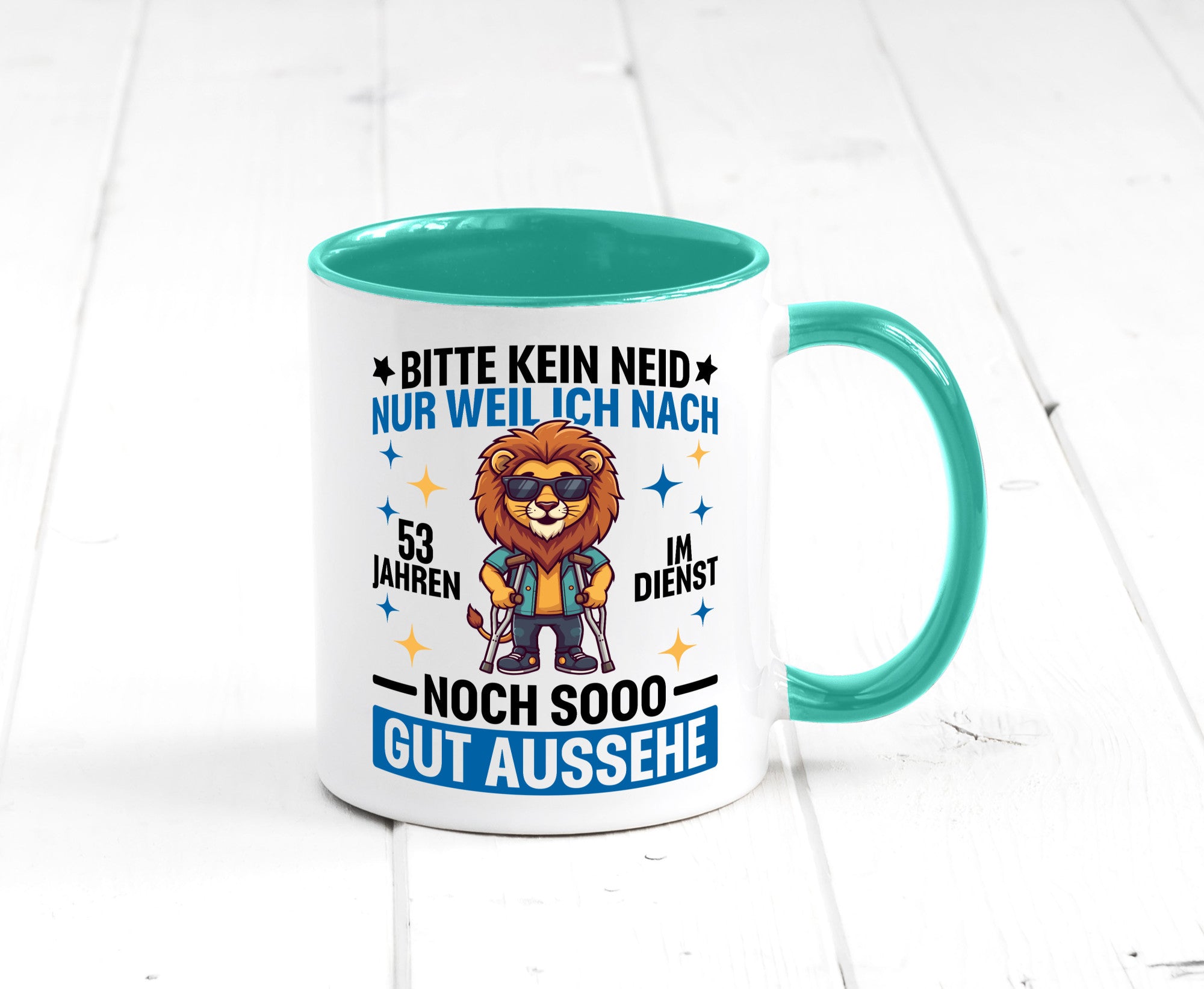 53 Jahre im Dienst | Arbeitsjubiläum Arbeit Geschenkidee Kollegen Büro Humor