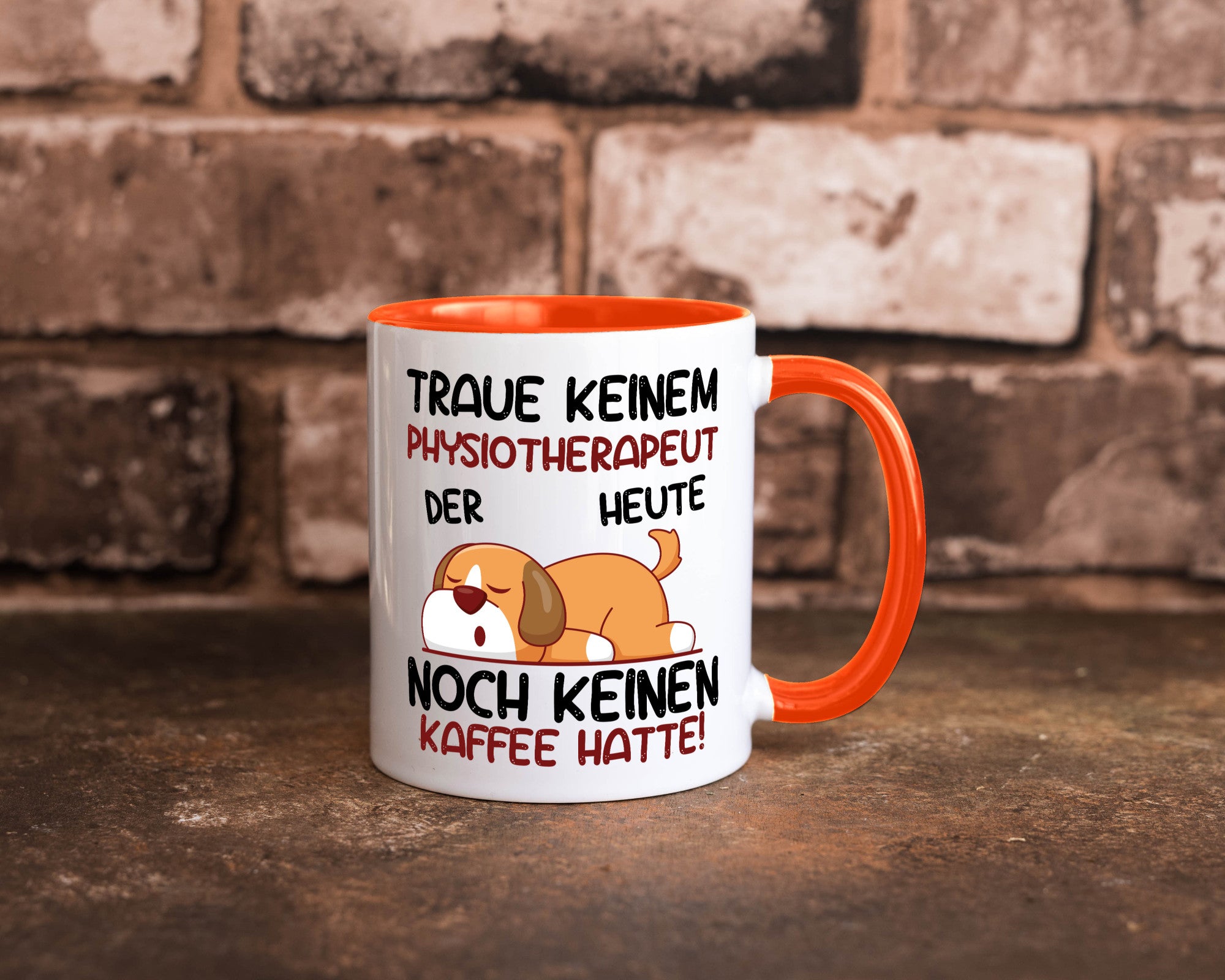 Traue keinem Physiotherapeut lustiger Spruch Geschenk Humor Geschenkidee Tasse
