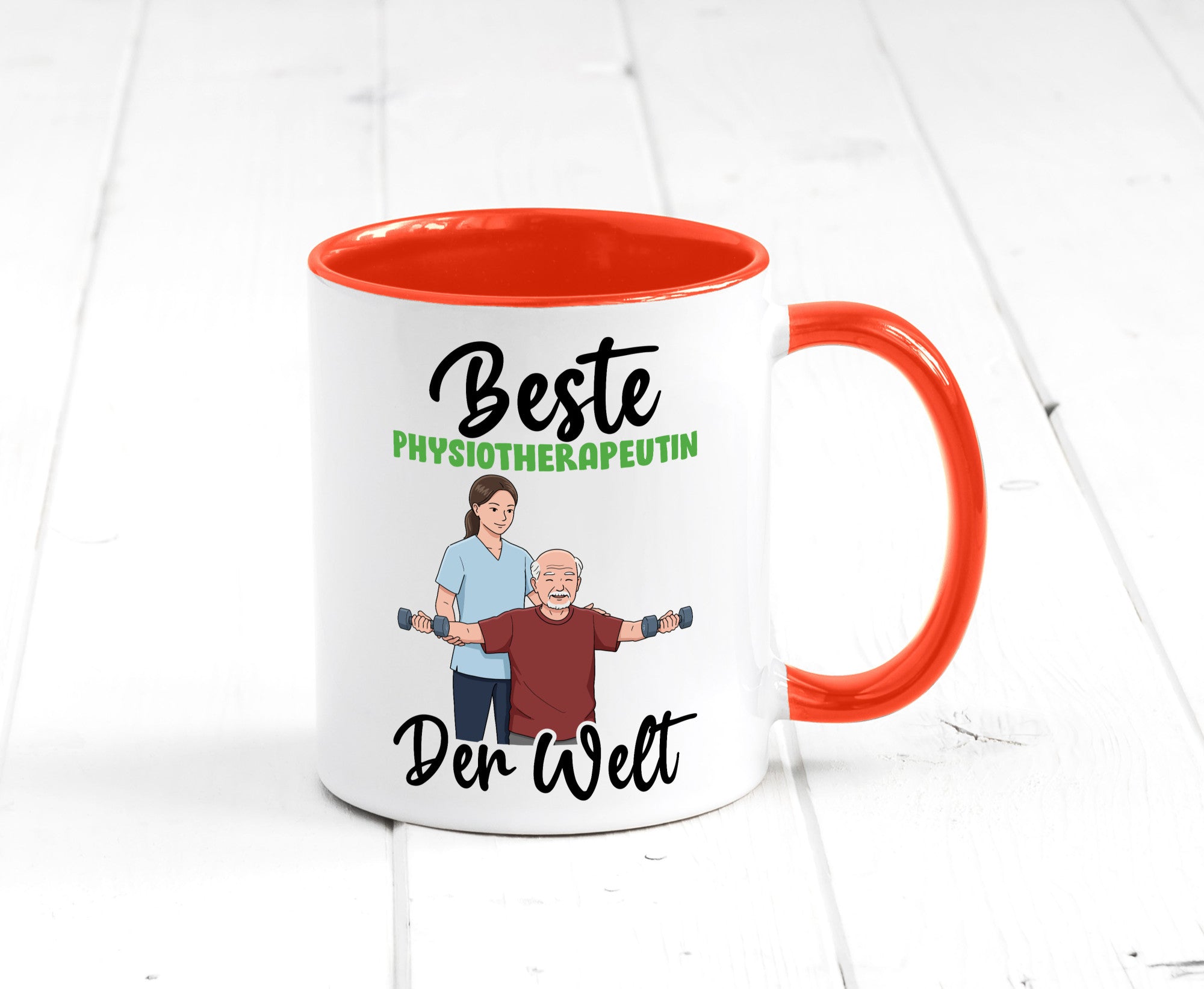 Beste Physiotherapeutin v3 lustig Humor Geschenkidee Geschenk Tasse