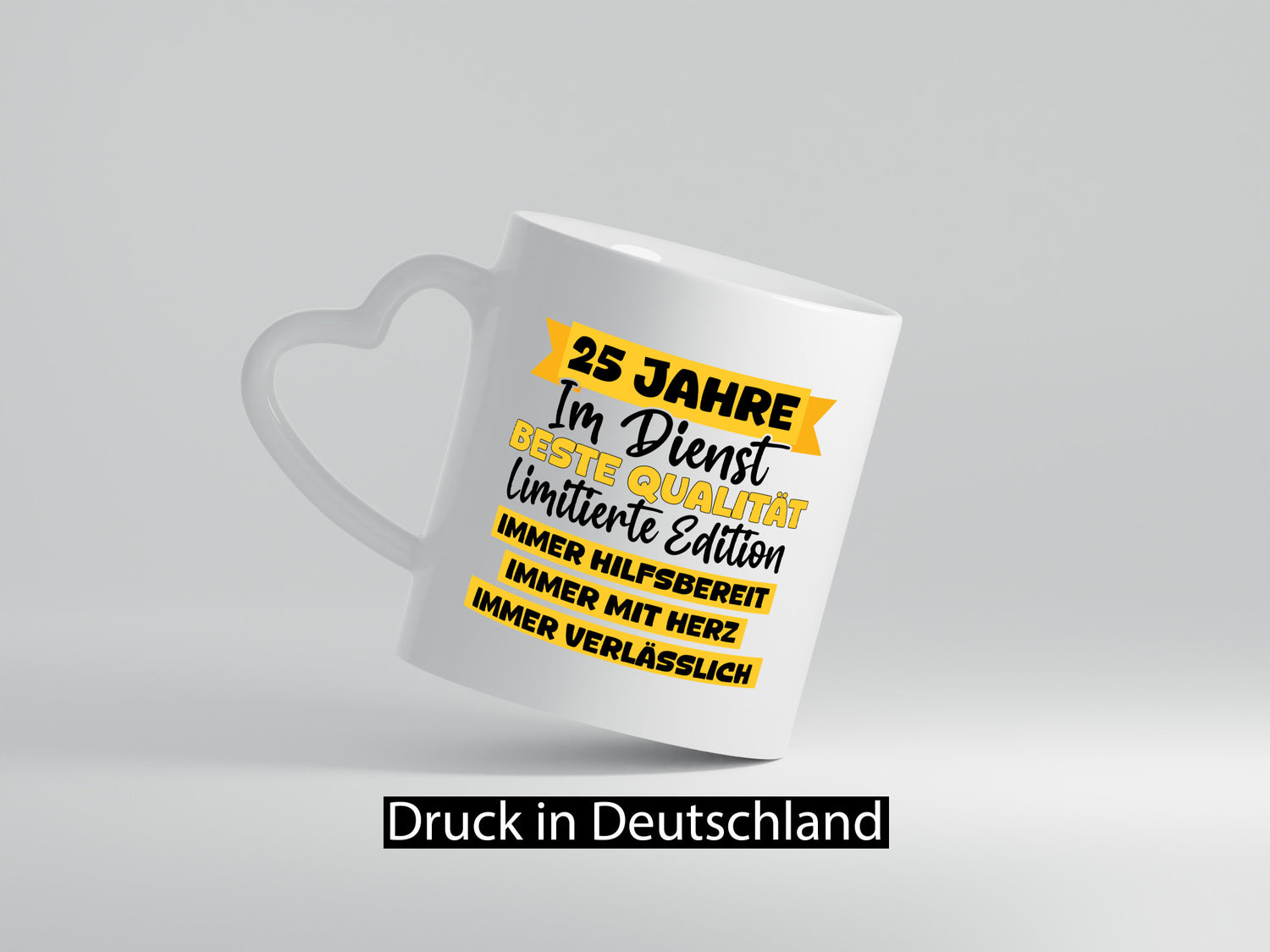 25 Jahre im Dienst | Jubiläum Arbeit v8 Humor Kollegen Büro Geschenkidee Tasse