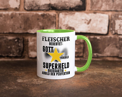 Bedeutung von Fleischer | Schlachterei lustig Humor Geschenkidee Geschenk Tasse