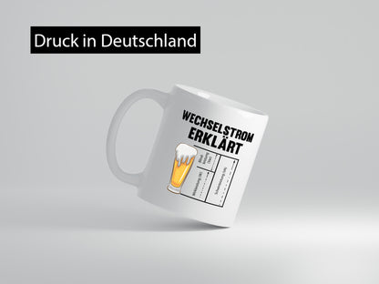 Wechselstrom erklärt | Humor Spruch Bier Elektrik lustiger Geschenk
