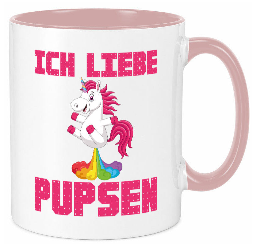 Ich liebe pupsen | Einhorn Pups lustiger Spruch Humor Geschenkidee Tasse