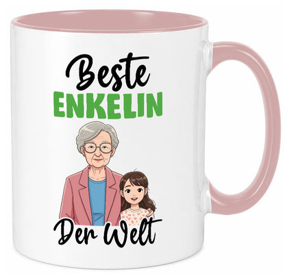 Bester Enkelin | Opa Oma Großmutter Großvater lustiger Spruch Geschenk Familie Tasse
