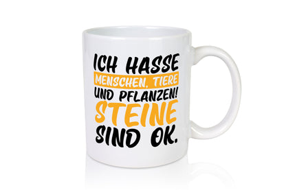 Ich hasse Menschen | Steine Sarkasmus witziger Spruch Geschenk Humor
