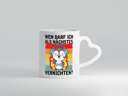 Wenn darf ich Vernichtn | Gamer Konsole Zocken v2 Humor Geschenkidee Tasse