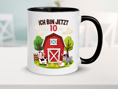 10. Geburtstag | 9 Jahre Bauernhof und Tiere Geschenk Geschenkidee lustiger Tasse