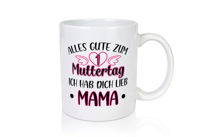 1. Muttertag, hab dich lieb, Mama | Herz Flügel Geschenk Familie Geschenkidee