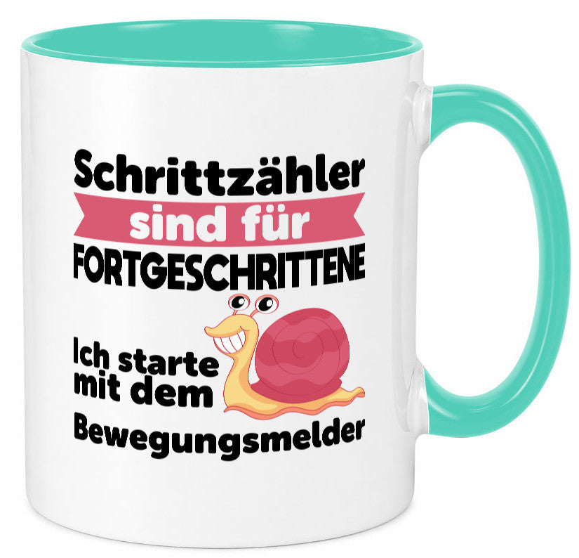 Schrittzähler Fortgeschrittene, Bewegungsmelder | Schnecke Geschenk Humor