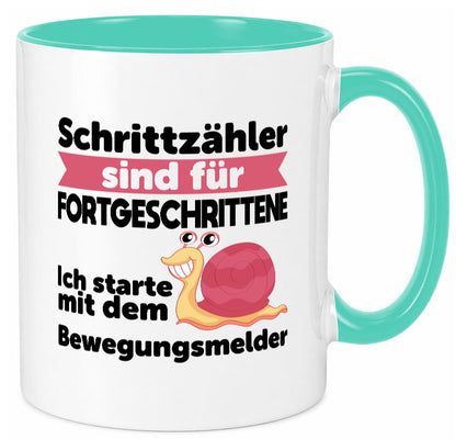 Schrittzähler Fortgeschrittene, Bewegungsmelder | Schnecke Geschenk Humor