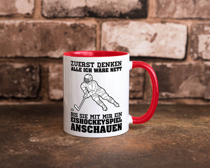 Eishockeyspiel | Eishockeyfan Tasse Eishockeyspieler Humor Geschenkidee