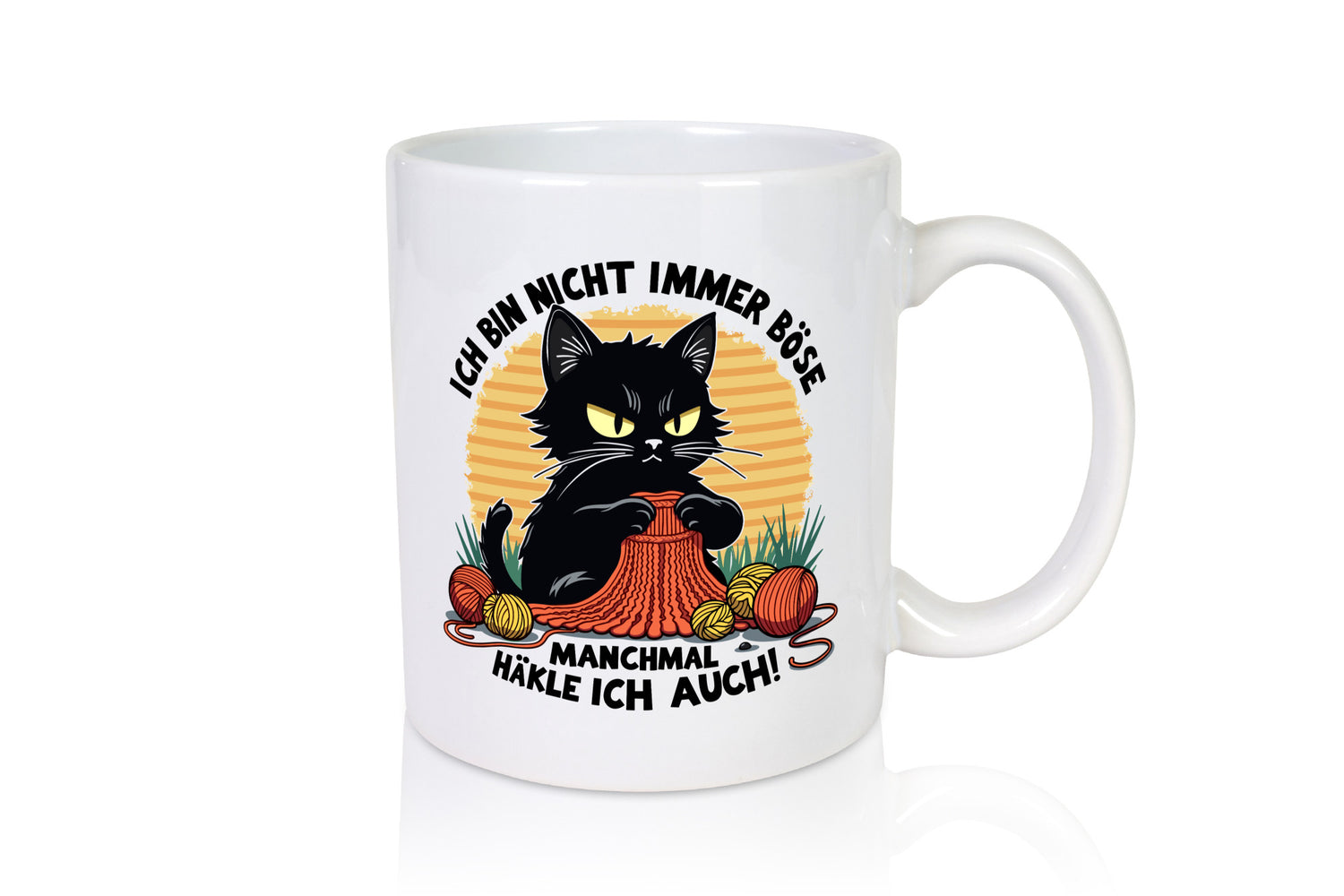 Manchmal Häkle ich auch | Schwarze Katze Häkeln lustig Tierliebhaber Humor