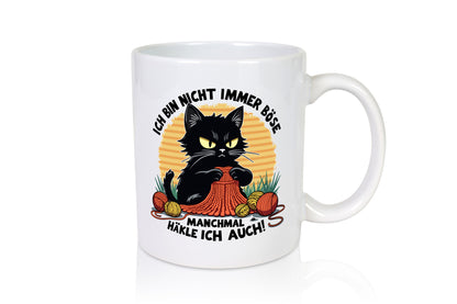 Manchmal Häkle ich auch | Schwarze Katze Häkeln lustig Tierliebhaber Humor