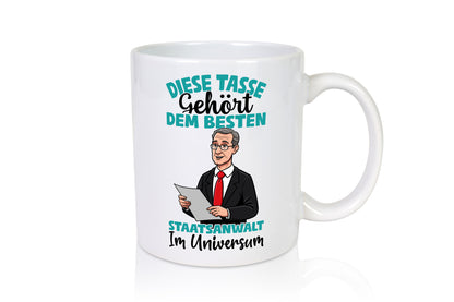 Im Universum: Staatsanwalt | Anwalt Jurist Humor Geschenkidee Tasse