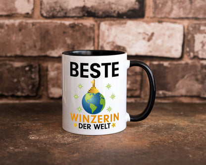 Welt Beste Winzerin | Weinbauer Wein Humor Geschenkidee Tasse