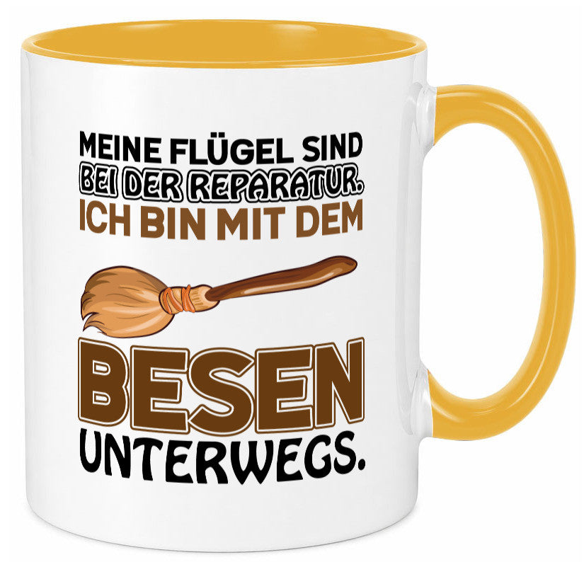 Flügel Reperatur lustig Humor Geschenkidee Geschenk Tasse