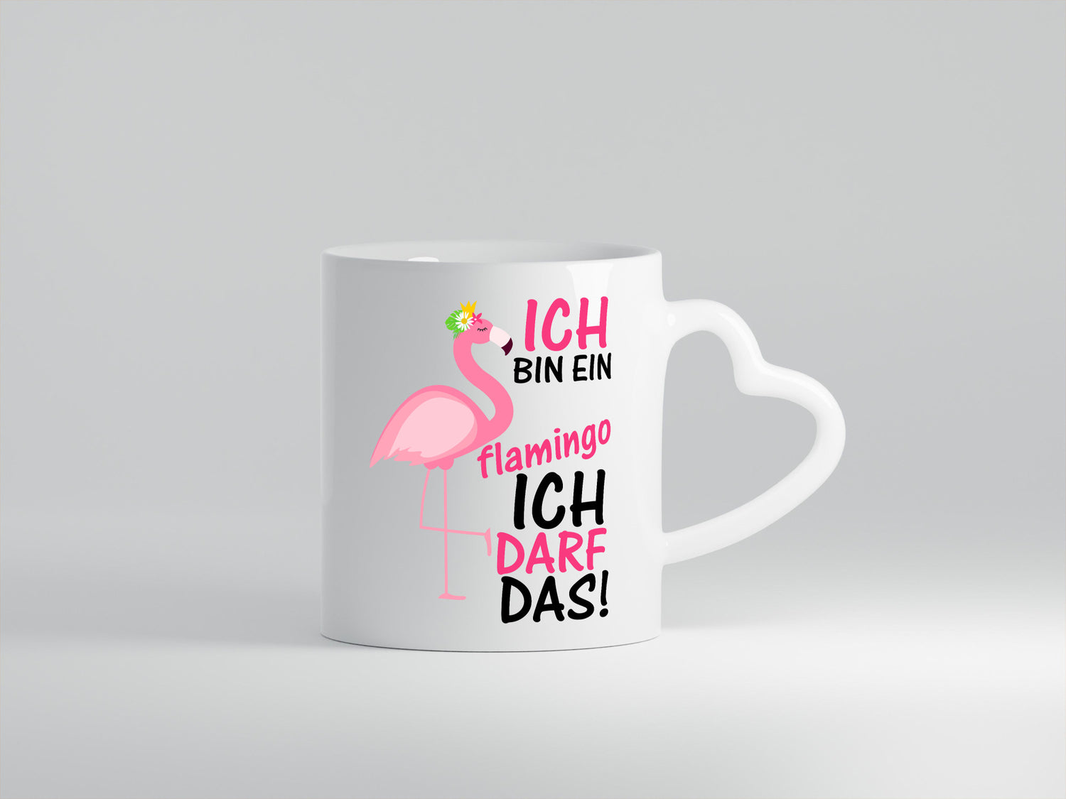 Ich bin ein Flamingo | Tier-Comic lustiger Spruch Blume Geschenk Tierliebhaber