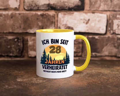 Ich bin Verheiratet | 28. Hochzeitstag Ehepaar v2 lustiger Spruch Geschenk