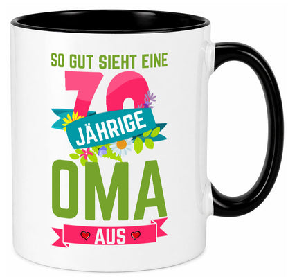 70. Geburtstag | 70 Jährige Oma Großmutter Geschenkidee Familie Humor Tasse
