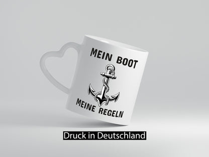 Mein Boot meine Regeln | Bootbesitzer Tasse Kapitän Geschenkidee Humor