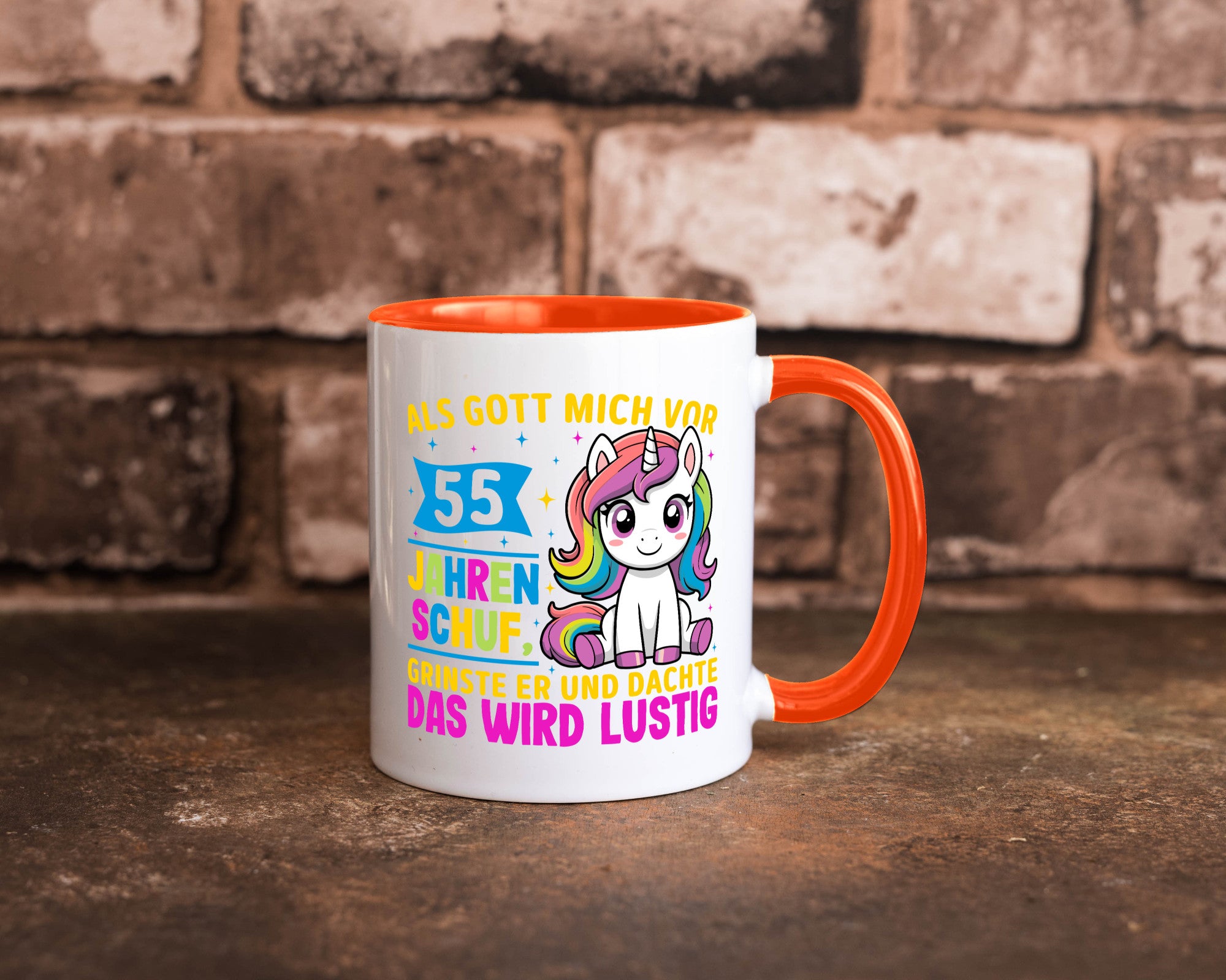 55. Geburtstag | Als Gott mich schuf 40 Jahre v2 lustiger Spruch Geschenk
