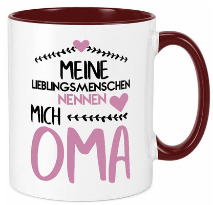 Oma Tasse | Lieblingsmenschen Großmutter Herzen lustiger Spruch Geschenk