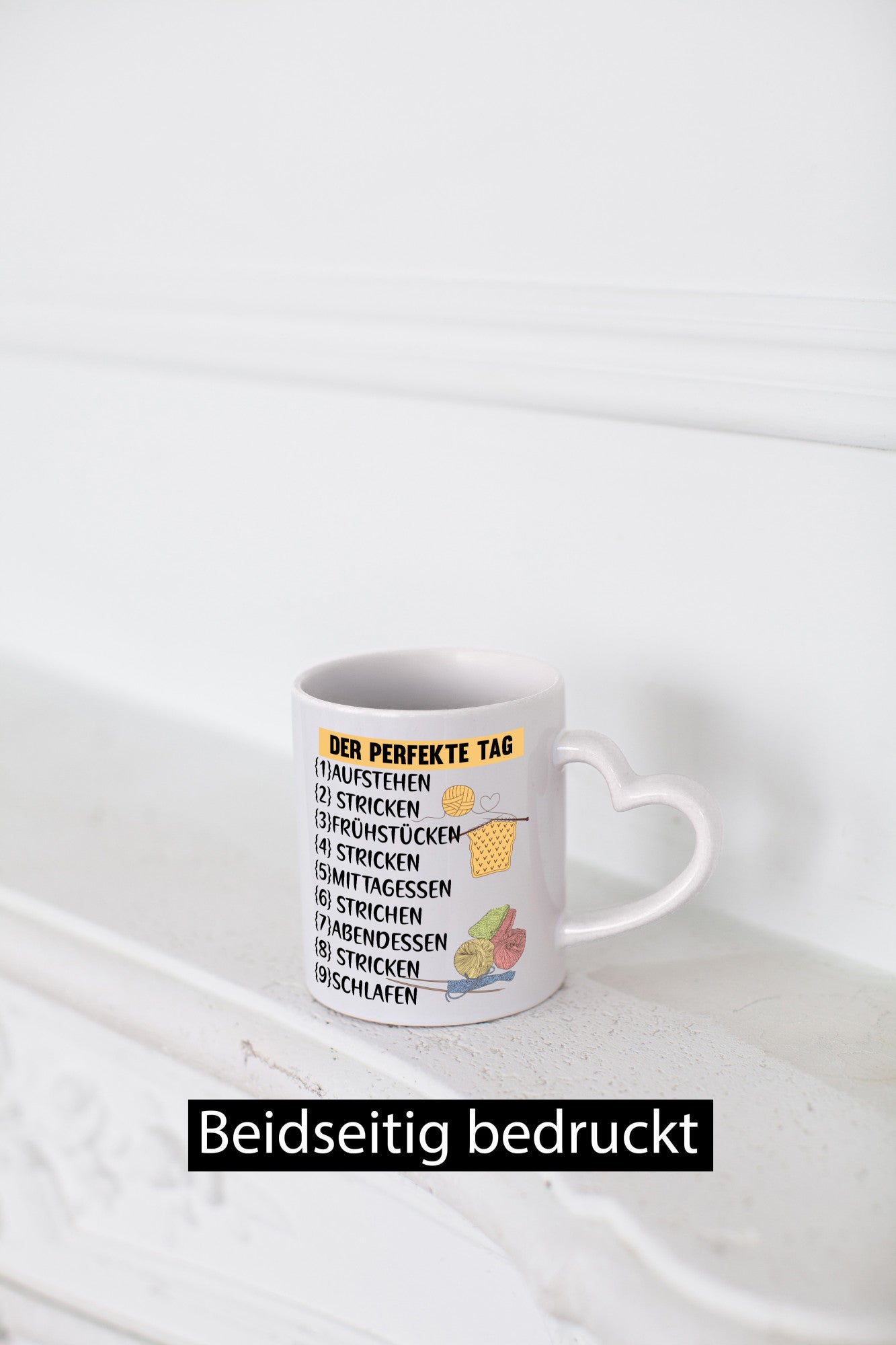Der Perfekte Tag | Stricken Wolle Nadeln lustig Humor Geschenkidee Geschenk