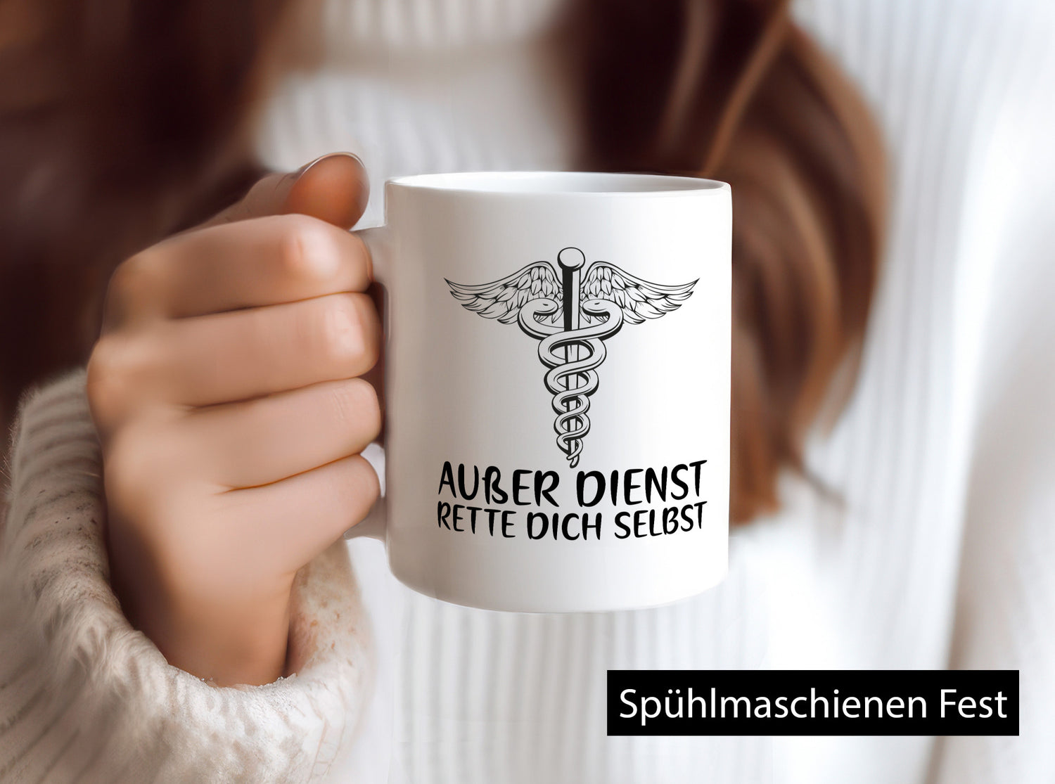 Außer Dienst | Sanitäter Rettung Rettungsdienst Puls Geschenkidee Humor Tasse