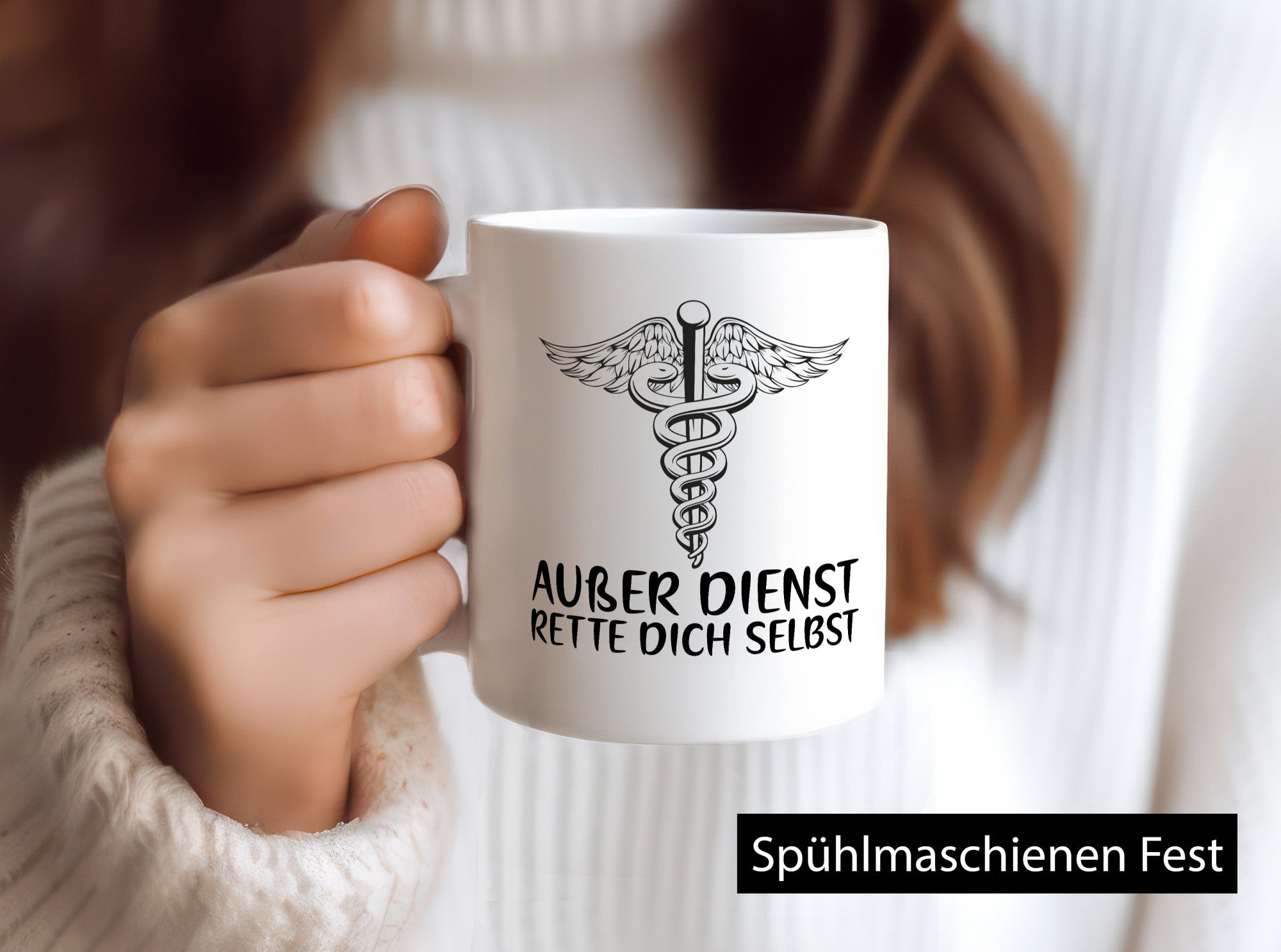 Außer Dienst | Sanitäter Rettung Rettungsdienst Puls Geschenkidee Humor Tasse