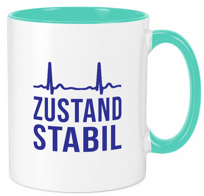 Zustand stabil | Herzschlag v2 Geschenk Humor Geschenkidee lustiger Spruch Tasse