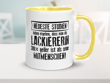 Neuste Studien: Lackiererin | lackieren Humor Geschenkidee Tasse