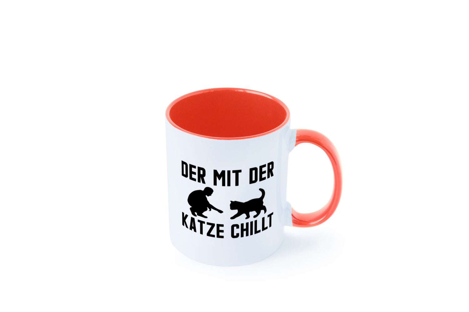 Mit der Katze | Chillen Katzenliebhaber Tierfreund lustiger Spruch Geschenk
