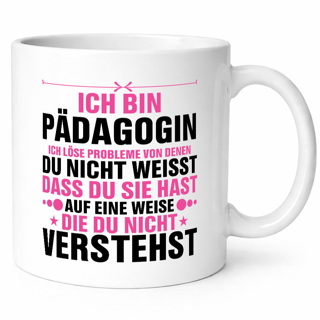 Löse Probleme: Pädagogin | Pädagogik v2 Geschenkidee Humor Tasse