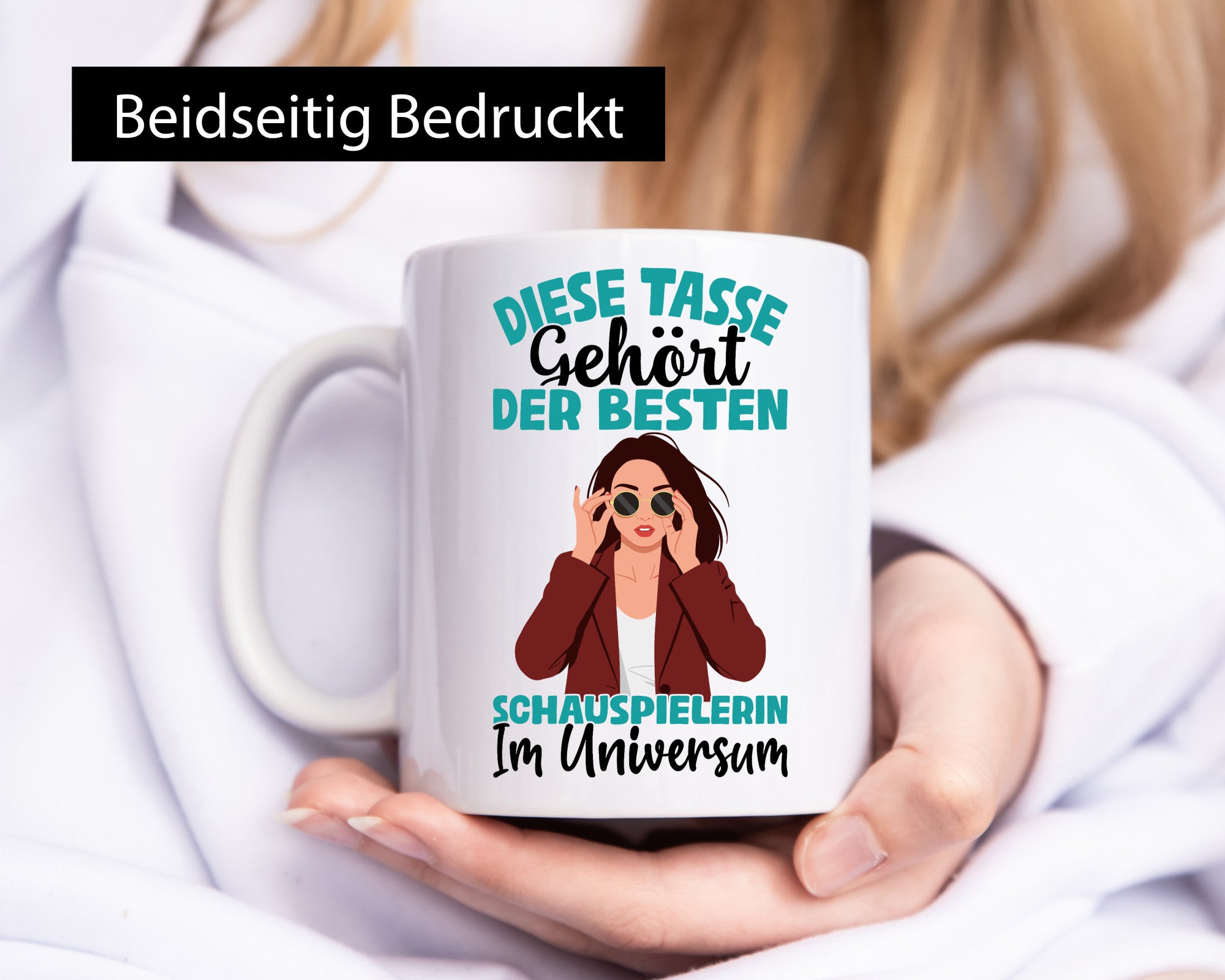 Im Universum: Schauspielerin | Theater Geschenkidee Humor Tasse