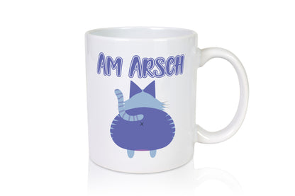 Am Arsch | Katzenmotiv Tasse Kollege Katzenbesitzer Geschenkidee Arbeit