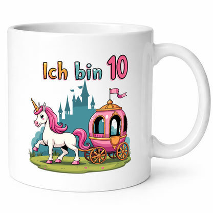 10. Geburtstag | Prinzessin in Kutsche Einhorn lustig Geschenkidee Geschenk